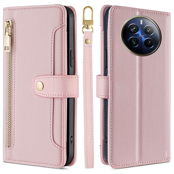 Чохол-книжка для Realme 12 Pro 5G / 12 Pro+ 5G, Wallet Zipper Pocket, рожевий