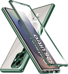 Магнітний чохол Dual Glass MagSafe для Samsung Galaxy S25 Ultra, зелений