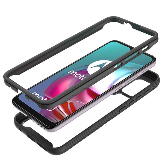 Чехол для Motorola Moto G10 / G20 / G30, Shockproof, с пленкой, синий