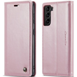 Флип-кейс CASEME для Samsung Galaxy S21, Waxy Textured, розовый