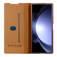 NILLKIN фліп-чохол для Samsung Galaxy Z Fold6 5G, CamShield Qin Pro, шкіра, коричневий