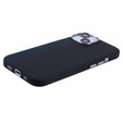Чохол для iPhone 13, Carbon Fiber MagSafe, чорний / синій
