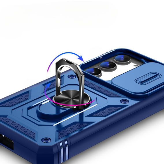 Чохол NOX Camera Slide Samsung Galaxy S23 Plus, CamShield Slide, синій