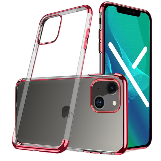 Чохол RBORD TPU Frame для iPhone 13 mini  - Clear / Red
