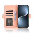 Футляр з клапаном для Honor Magic 7 Pro, Card Slot, рожевий