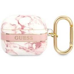 Оригінальний чохол для навушників від Guess для AirPods 3, Marble Strap, Pink