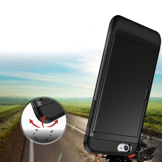 Чехол до iPhone 7/8/SE 2020/SE 2022, Sliding Card Holder, чёрный