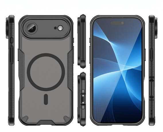 Бронированный чехол для iPhone Air, для MagSafe, черный матовый