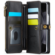 Чохол CASEME для Samsung Galaxy Z Fold6 5G, RFID Leather Wallet з плечовим ременем, чорний