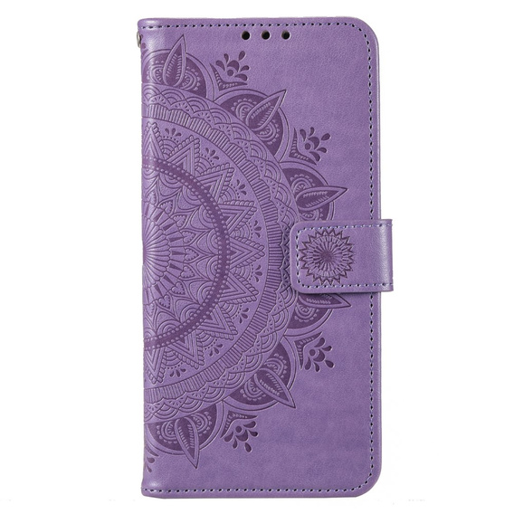 Откидной чехол для Motorola Moto E13, Mandala Flower, фиолетовый