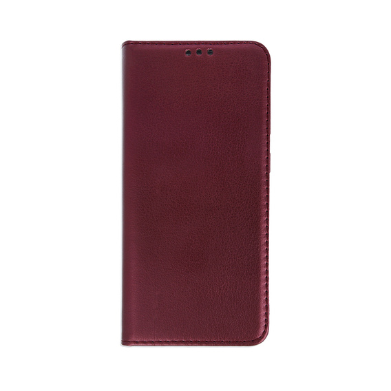 Чохол-книжка для Oppo Reno 11F 5G, Smart Magnetic, бордовий + скло 9H