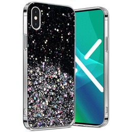 Чoхол до iPhone X/XS, Glittery, чорний