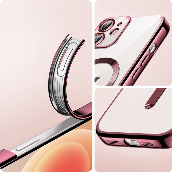 Чохол для iPhone 11, Electro MagSafe, рожевий + Скло на екран
