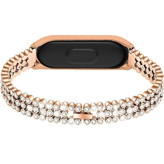 Браслет Rhinestone Decor до Xiaomi Mi Band 5 - Gold