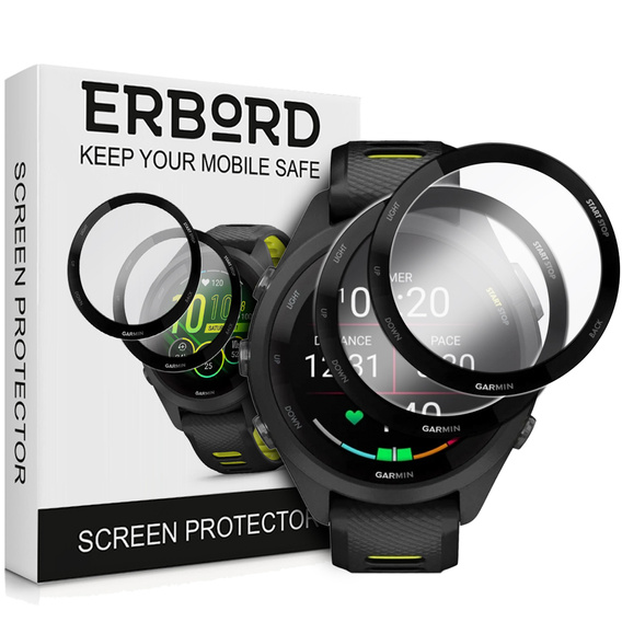 2x Гібридне скло ERBORD для Garmin Forerunner 265S