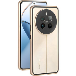 Чехол для Realme 12 Pro 5G / Realme 12 Pro+ 5G, Magnetic Dual Glass, золотой
