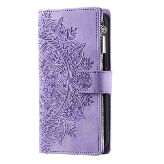 Чохол-книжка для Xiaomi Redmi Note 13 Pro 4G / Xiaomi Redmi Note 14S / Xiaomi Poco M6 Pro 4G, Mandala, фіолетовий