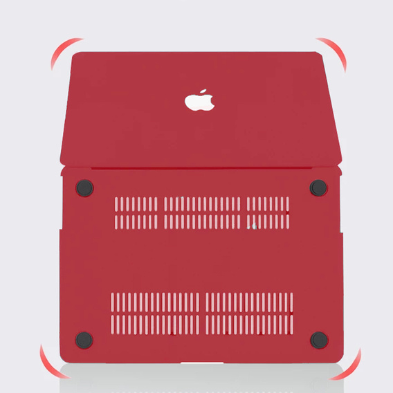 Чехол для MacBook Air 13 A2337 M1 A2179 A1932, HardShell, красный