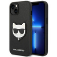 Чехол Karl Lagerfeld до iPhone 14 Plus, Saffiano Choupette Head Patch, чёрный