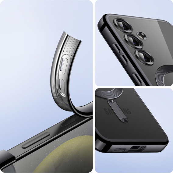 Чохол для Samsung Galaxy S24, Electro MagSafe, чорний + Скло на екран