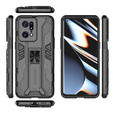 Чехол до Oppo Find X5 Pro, Military kickstand, чёрный