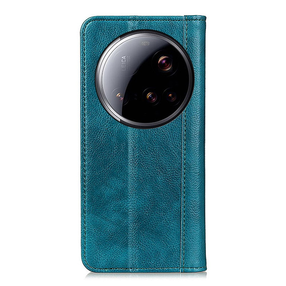 Флип-кейс для Xiaomi 15 Ultra, Split Leather, зелёный