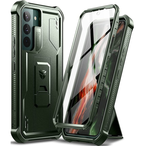 Бронированный чехол для Samsung Galaxy S22, Dexnor Full Body, зелёный