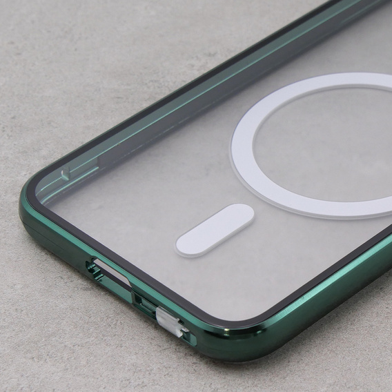 Магнітний чохол Dual Glass MagSafe для Samsung Galaxy S23, зелений