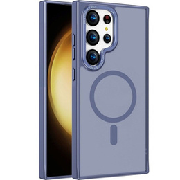 Чехол MagSafe для Samsung Galaxy S24 Ultra 5G, гибридный чехол, синий