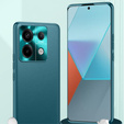 Шкіряний чохол для Xiaomi Redmi Note 13 5G, leather hybrid, зелений