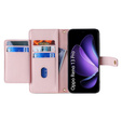 Чохол-книжка для Oppo Reno 13 Pro, Wallet Zipper Pocket, рожевий