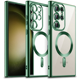 Чехол до Samsung Galaxy S23 Ultra, MagSafe Hybrid, зелёный
