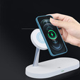 ERBORD 3в1 Бездротовий індуктивний зарядний пристрій з MagSafe для iPhone Apple Watch AirPods