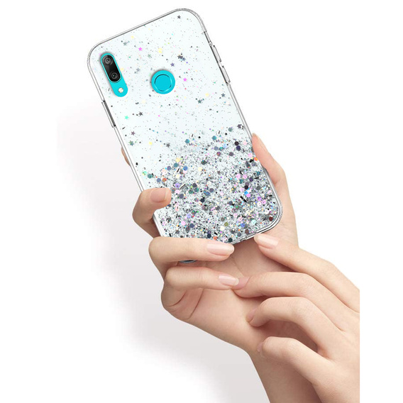 Чехол до Huawei Y6 2019 / Honor 8A, Glittery, прозрачный