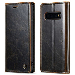 Чохол-обкладинка CASEME для Samsung Galaxy S10+ Plus, Waxy Textured, кава