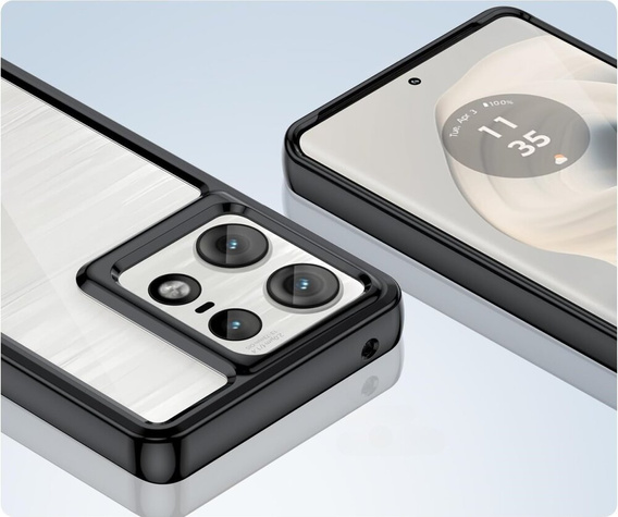 Чехол до Motorola Edge 50 Pro, Fusion Hybrid, чёрный