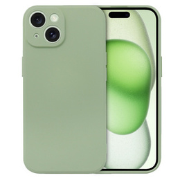 Чехол до iPhone 15 Plus, Silicone Lite, зелёный