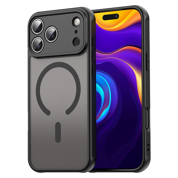 Матовый чехол для iPhone 17 Pro Max, для MagSafe, с защитой камеры, черный