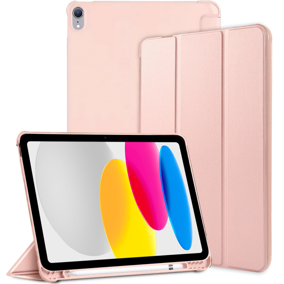 Чехол для iPad 10.9 2022 10 Gen, Smart Pencil, с держателем стилуса, розовый