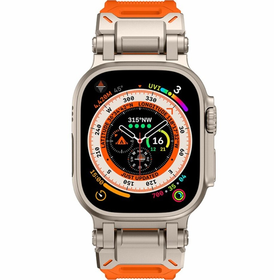 Ремешок ERBORD ProTech для Apple Watch 1/2/3/4/5/6/7/8/9/SE/Ultra/Ultra 2 42/44/45/49MM, оранжевая