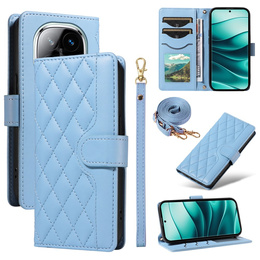 Чохол-сумка для Xiaomi Redmi Note 14 Pro 5G / Xiaomi Redmi Note 14 Pro+ 5G / Xiaomi Poco X7 5G, Rhombus Crossbody Leather, м'яти