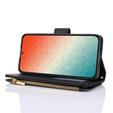 Чохол-книжка для Samsung Galaxy S24, Wallet Zipper Pocket RFID, з плечовим ременем, чорний