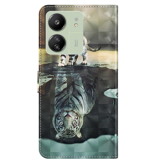 Откидной чехол для Xiaomi Redmi 13C / Poco C65, Wallet, Cat & Tiger
