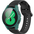 Силиконовый футляр со встроенным защитным стеклом до Samsung Galaxy Watch4 40mm, зелёный