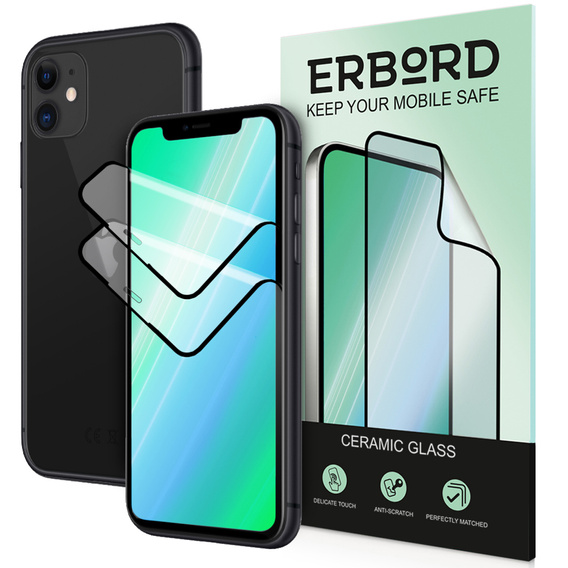 2x Керамічне гібридне скло ERBORD для iPhone XS Max