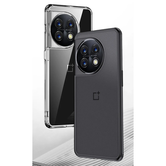 Чехол до OnePlus 11 5G, Fusion Hybrid, прозрачный / черный