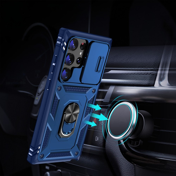 Чохол NOX Camera Slide Samsung Galaxy S24 Ultra, CamShield Slide, синій