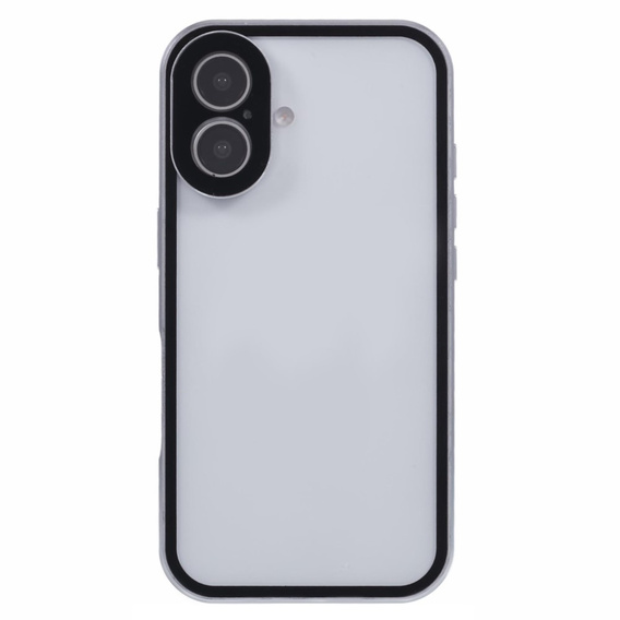 Чохол для iPhone 16, Magnetic Dual Glass, сріблястий