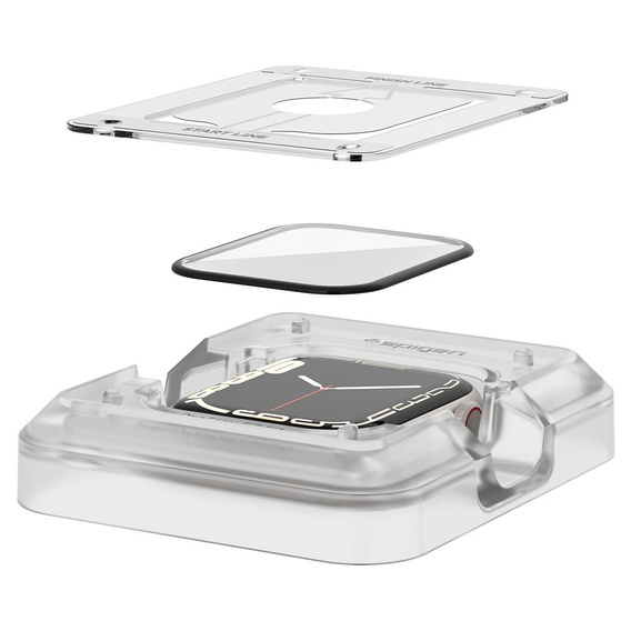 Spigen ProFlex EZ FIT,Гибридное стекло для Apple Watch 7 / 8 45MM, Clear (2 sztuki)