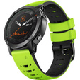 Силіконовий ремінець для Fitbit Inspire 3, Garmin Fenix 22mm, Green/Black